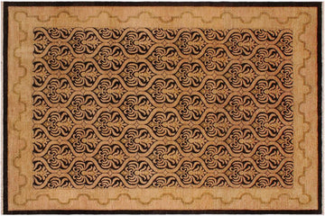 handmade Transitional Kafkaz Chobi Ziegler Black Tan Hand Knotted RECTANGLE 100% WOOL area rug 9 x 12